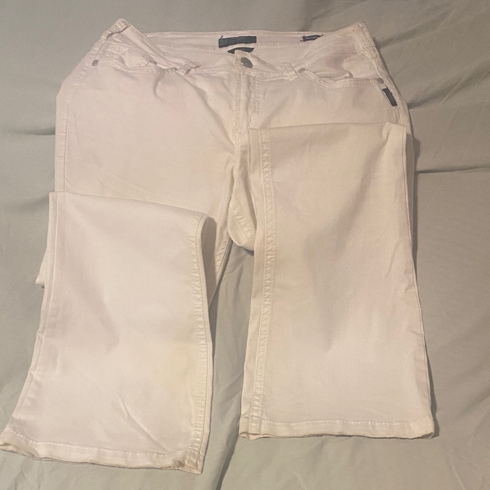 Silver Jeans Women’s White Wide Leg Flare Jeans